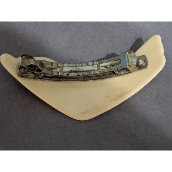 Frank Lloyd Wright Style Hair Barrette Vintage 4 in Long w/flaw - Picture 2 of 3